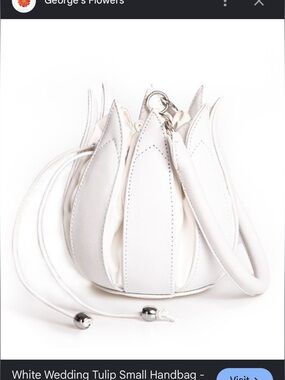 Bylin White Tulip Handbag - perfect for a bride!
